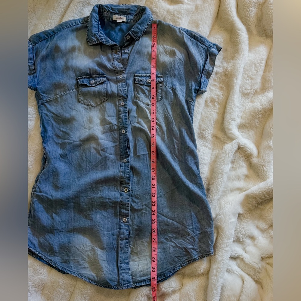 GeeGee Button-Up Shirt Dress - Picture 8 of 8